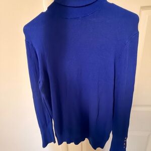 Zara Cobalt Blue Mock Neck Sweater